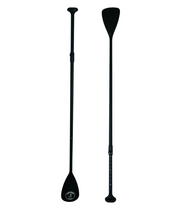 Black lightweight three piece aluminium paddle