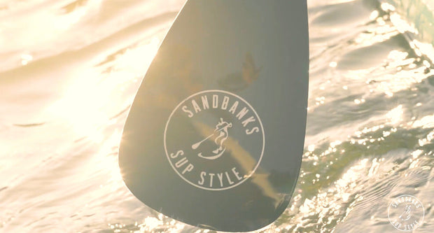 sandbanks Style carbon sup paddle at Studland