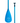 Blue lightweight three piece aluminium paddle