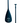 Blue lightweight three piece aluminium paddle