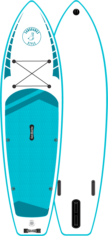 Sandbanks Style Elite 10'6'' Turquoise  isup Paddleboard 5 year warranty