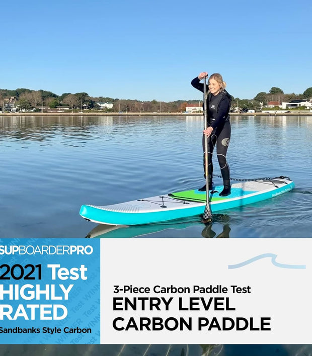 Sandbanks Style Three Piece Carbon Paddle