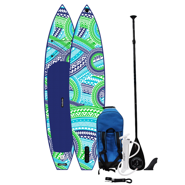 Sports Touring Art 12' x 30" x 6" iSUP paddleboard package (Kickstep Model)