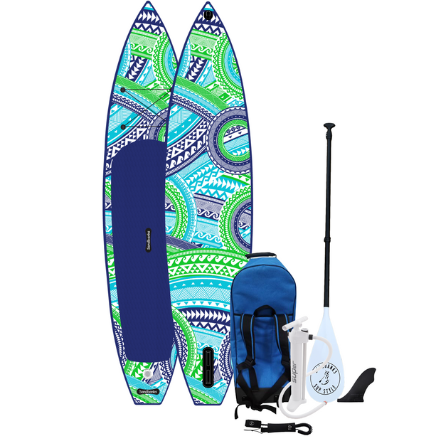 Sports Touring Art 12' x 30" x 6" iSUP paddleboard package (Kickstep Model)