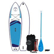lround 10'8'' inflatable isup paddleboard in blue pacakage