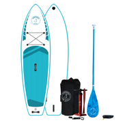 Ultimate Rental school Allround 10'8'' inflatable isup paddleboard package in turquoise