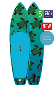 10.6 elite green turtle pattern isup paddleboard with 5 year warranty