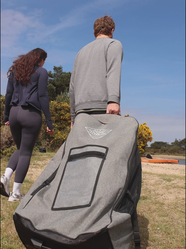 Drop Stitch Inflatable Kayak being used on the Sea