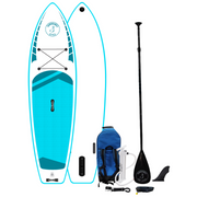 11 ft cruiser extra stable turquoise  isup paddleboard package with carbon paddle