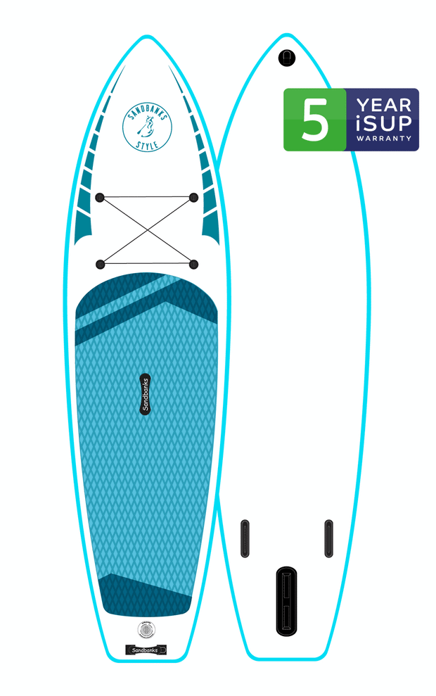 11 ft cruiser extra stable turquoise  isup paddleboard 5 year warranty