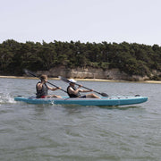 Sandbanks Style two person dropstitch inflatable kayakin poole harbour