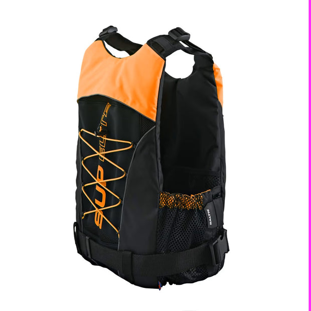 Baltic sup elite orange bouyancy aid designed for paddleboard with space for hydration pack