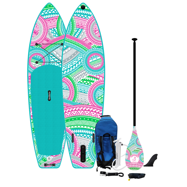 Ultimate Malibu 10'6'' Allround isup inflatable paddleboard package  with fibreglass paddle
