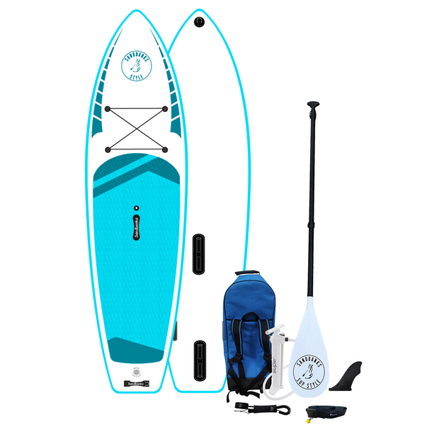 WindSUP 10'6''  x 32" x 6" iSUP Paddleboard Package Turquoise