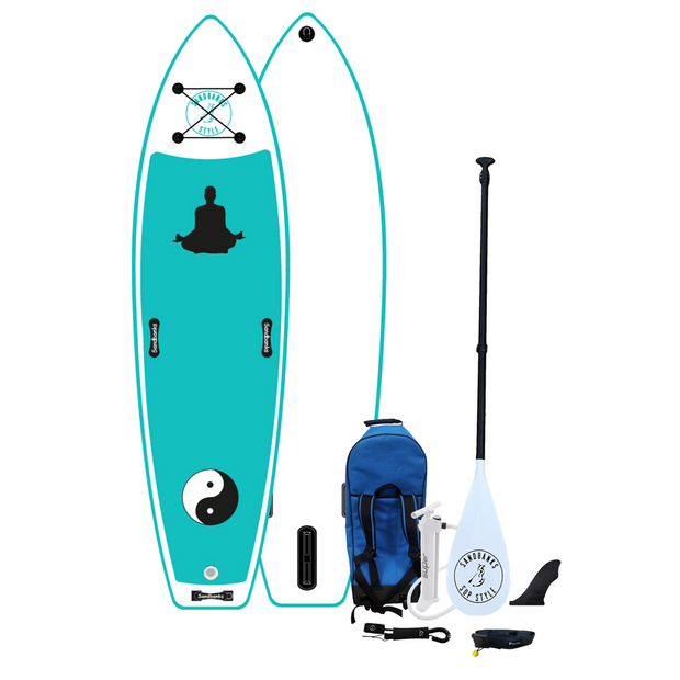 Yoga 11' iSUP paddleboard package turquoise