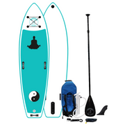 Sandbanks Style 11' inflatable yoga isup paddleboard with arbon paddle